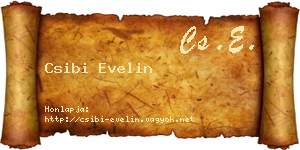 Csibi Evelin névjegykártya